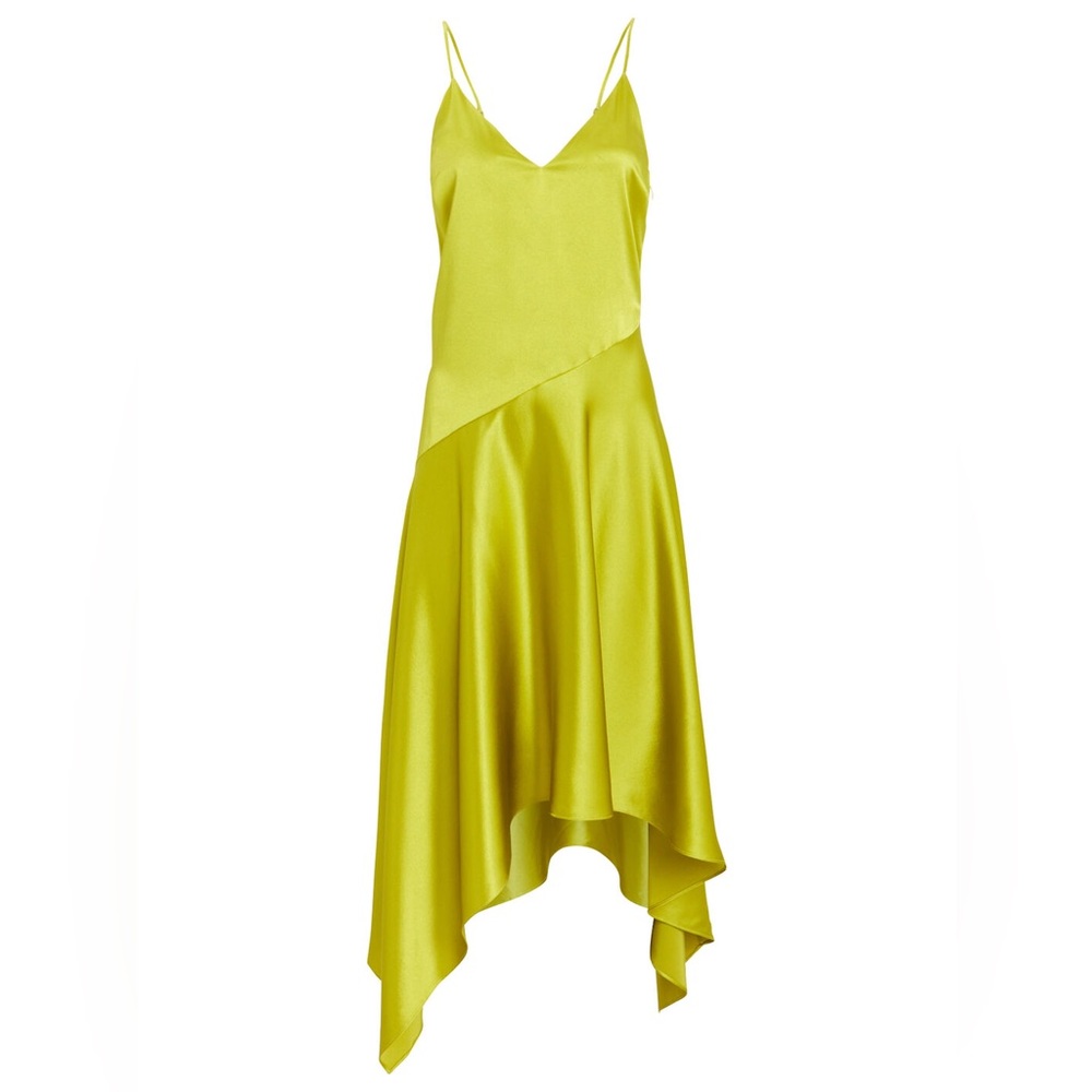Fleur Du Mal Asymmetric Silk Slip Dress